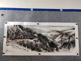 【从画家定制，渠道可靠，保真交流】胡旭贤老师小六尺山水，以托裱画芯，胡旭贤，男，汉族，甘肃天水人，大学美术科班毕业，现为甘肃省画院画师，省美协会员。笔墨非常好。