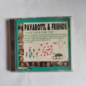 《PAVAROTTL&FRIENDS》CD VCD DVD  光盘 disc。播放连贯清晰，除全新未拆封的光盘发货前会再次试播