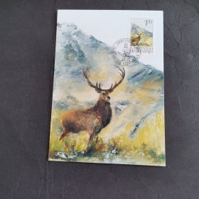 列支敦士登鹿邮票极限片