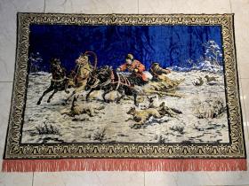 前苏联挂毯，布里亚特人狩猎图
