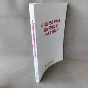 【库存书】中国退役动力电池循环利用技术与产业发展报告