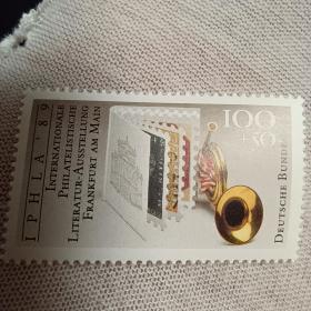 K06外国邮票德国邮票西德1989年世界集邮展览 邮政号角 新 1全  品相如图