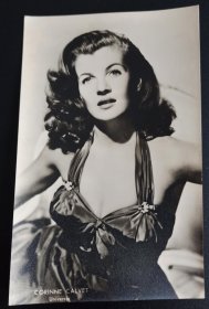 五十年代银盐老照片 美女明星照 法国性感女演员科里恩·卡尔弗特 品好如图 尺寸长13.5cm 宽8.5cm