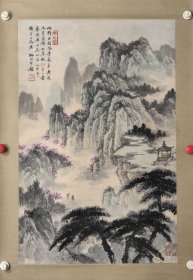 秦绳祖 68/44 立轴 江苏省常熟人，1928年出生，一生从画，擅长人物、山水、花鸟，初学费晓楼，又习吴道子.武宗元等技法，写意师任伯年，吴小仙、黄慎诸家。来