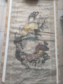 一线收获老字画一副，品相如图
