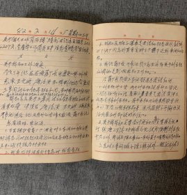 【老日记本】1950年代『文化日记』笔记本（道林纸）—— 旧主系国营厂生产科主任，内页大量会议纪要及2003年抗击非典报纸『成都商报』剪报，完整的记录了整个非典时期的进程。