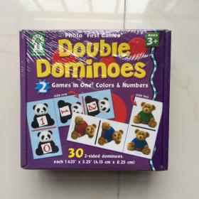 Boad Game: Double Dominioes coours & numbers  棋盘游戏：双多米诺骨牌颜色和数字  3岁以上