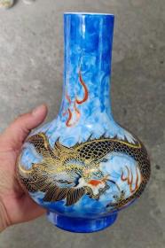 清金丝珐琅彩龙纹花瓶