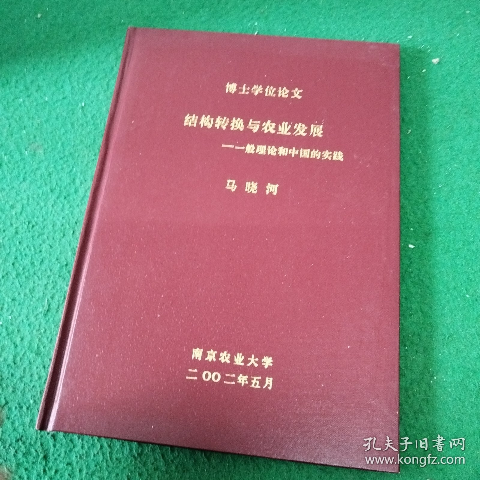 博士学位论文结构转换与农业发展一般理论和中国的实践
