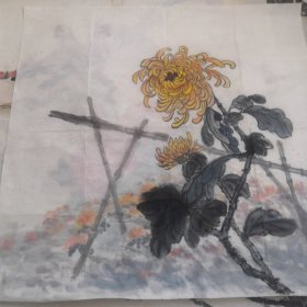 盛松林国画 菊 019