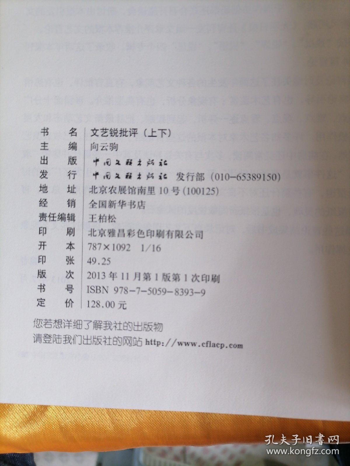 文艺锐批评  下