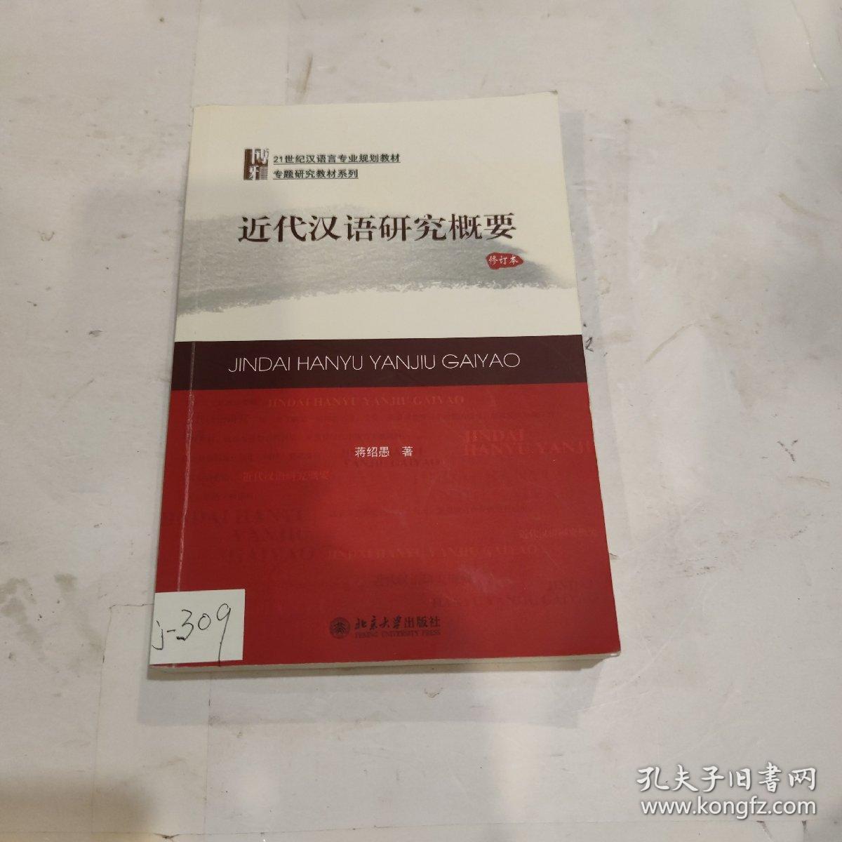 21世纪汉语言专业规划教材·专题研究教材系列:近代汉语研究概要(修订版)