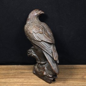 纯铜大展宏图老鹰摆件1 长14厘米，宽8.5厘米，高23厘米 重1510克