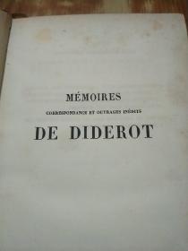 MEMOIRES DE DIDEROT（ 狄德罗回忆录 1.2  法文原版）