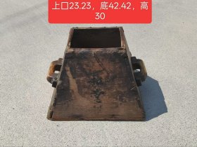 清代，老粮斗，米斗，包浆浓厚，全品结实，尺寸23.23.42.42