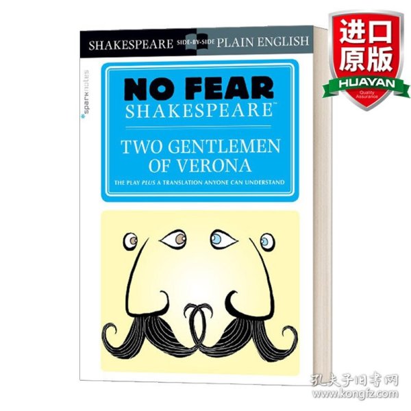 英文原版 Sparknotes: Two Gentlemen of Verona (No Fear Shakespeare) 别怕莎士比亚  维罗纳的二位绅士 英文版 进口英语原版书籍