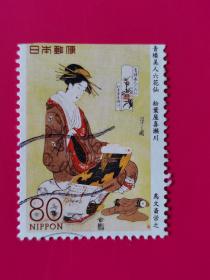 邮票  日本邮票  信销票   青楼美人  六花仙