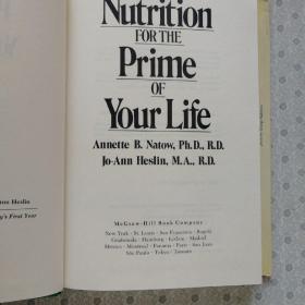 Nutrition For The Prime of Your Life   Annette B.Natow 英语原版精装