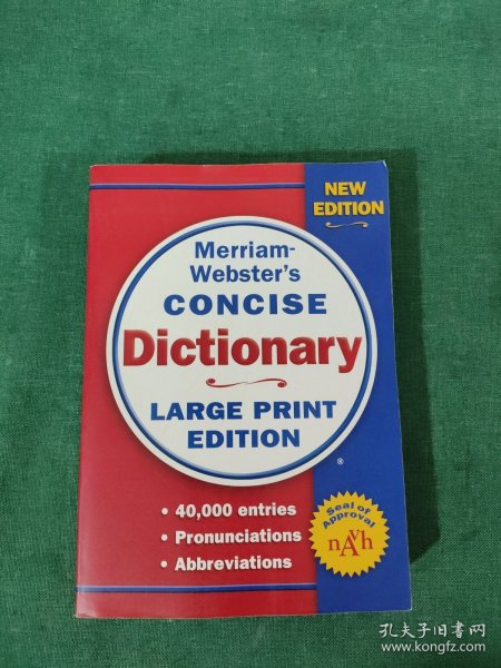 MerriamWebster’s Concise Dictionary large print edition NE