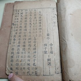 崇祯刻本 史记卷106-112华亭徐孚远陈子龙测议 这两人是南明的抗清英雄 这一版本的史记很少见 稀见本两册七卷