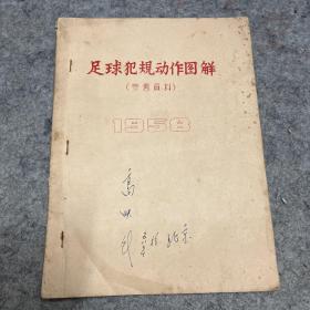 足球犯规动作图解 参考资料 1958 油印本见图 最早的国家级足球教练 高映斗 签名藏书