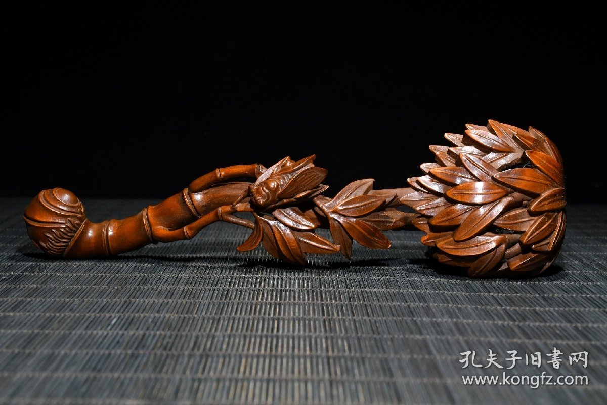 黄杨木精工雕刻节节高，一鸣惊人如意，长20cm宽6cm高4cm重43g