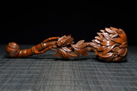 黄杨木精工雕刻节节高，一鸣惊人如意，长20cm宽6cm高4cm重43g