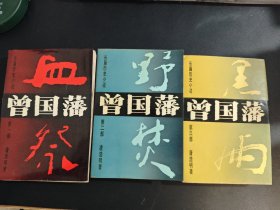 长篇历史小说 曾国藩 1-3：血祭、野焚、黑雨，三册合售。
