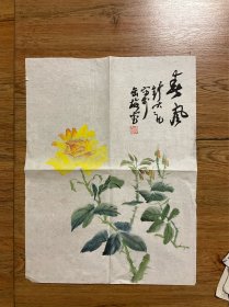 旧画一副，对于作者不知道，尺寸：45X35.包手绘不是印刷品！