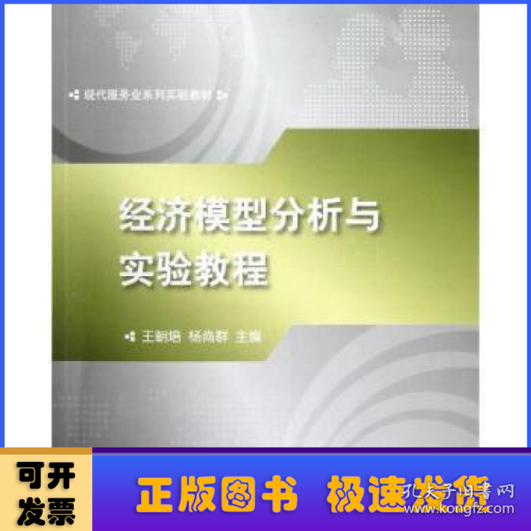 现代服务业系列实验教材：经济模型分析与实验教程