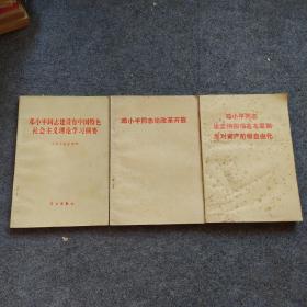邓小平同志建设有中国特色社会主义理论学习纲要  、邓小平同志论改革开放、邓小平同志论坚持四项基本原则，反对资产阶级自由化  （3本）