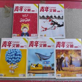 杂志《青年文摘》2020年半月开刊，1月下，3月上，8月上，9月下，12月下共五本