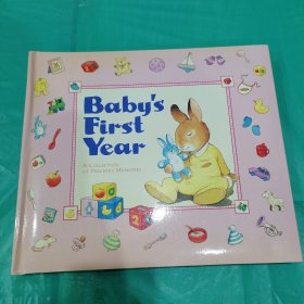 baby`s first year 英文版的一本婴儿照纪念册子