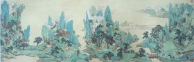 梁 世 玉（1995-）， 河 南 平 顶 山 人。2020 年 考取南京艺术学院书画美学硕士研究生，导师周 睿教授。工笔山水人物一幅46X139绢本托片。保真包退！