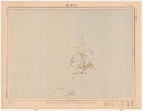 古地图1897 彭湖岛二十万分之壹图。纸本大小93.09*119.3厘米 古旧地图复制品