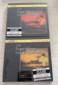 CD 王菲 faye wong live concert 1和 2 K2HD CD
