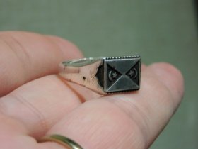 J3【复刻】 民国时期老款经典星月银戒指