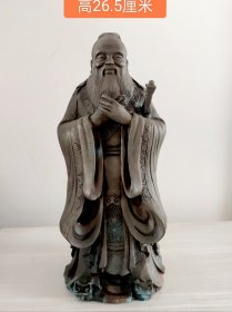 孔夫子铜站像3807