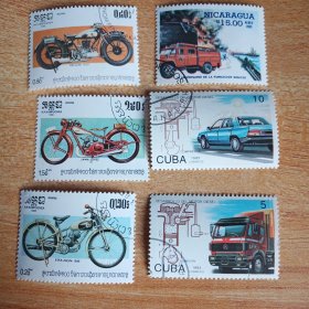 6张 外国邮票.