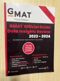 GMAT Focus Edition GMAT Official Guide Data Insights Review 2023-2024