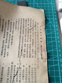 民国二十六年江西省《五区教育公报》第十五十六号合刊一册。含浮梁县二十六年度教育行政计划（夏兆纶）完整，彭泽县二十五年度上学期视导第五区各县教育总报告（朱希仁），最后五页是第十一十二号合刊。民国时期江西省教育资料，浮梁县有初级陶瓷职业学校资料，是景德镇地方陶瓷教学参考文献。共19个单页