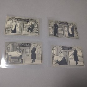 德国1910年拱门形连环故事明信片实寄片