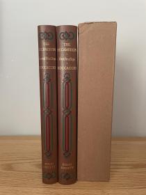 The Decameron  《十日谈》卜迦丘文学经典 folio society 1969 年出版 的老版本 布面精装 带书匣 全两卷