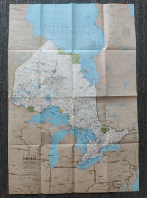 National Geographic国家地理杂志地图系列之1978年12月 Ontario 安大略省地图