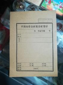 平顶山市公证处公证卷宗空白，共34张