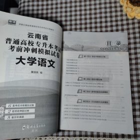 2021年云南省普通高校专升本考试考前冲刺模拟试卷·大学语文