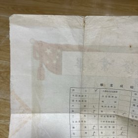 1954年毕业证书（品相如图，介意者慎拍）