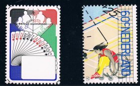 hl203外国邮票荷兰1980年 体育桥牌比赛 2全 新