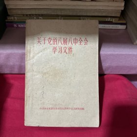 关于党的八届八中全会学习文件