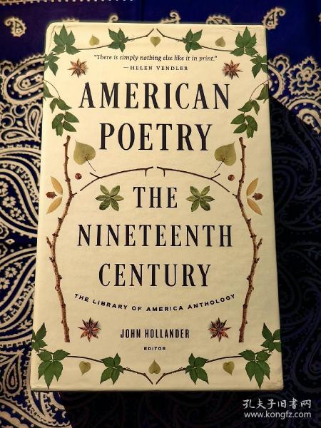 【美国文库 或 五星文库 本】《American Poetry：The Nineteenth Century》 
《美国十九世纪诗歌选》 （ 硬精装附书盒一套两册 ）